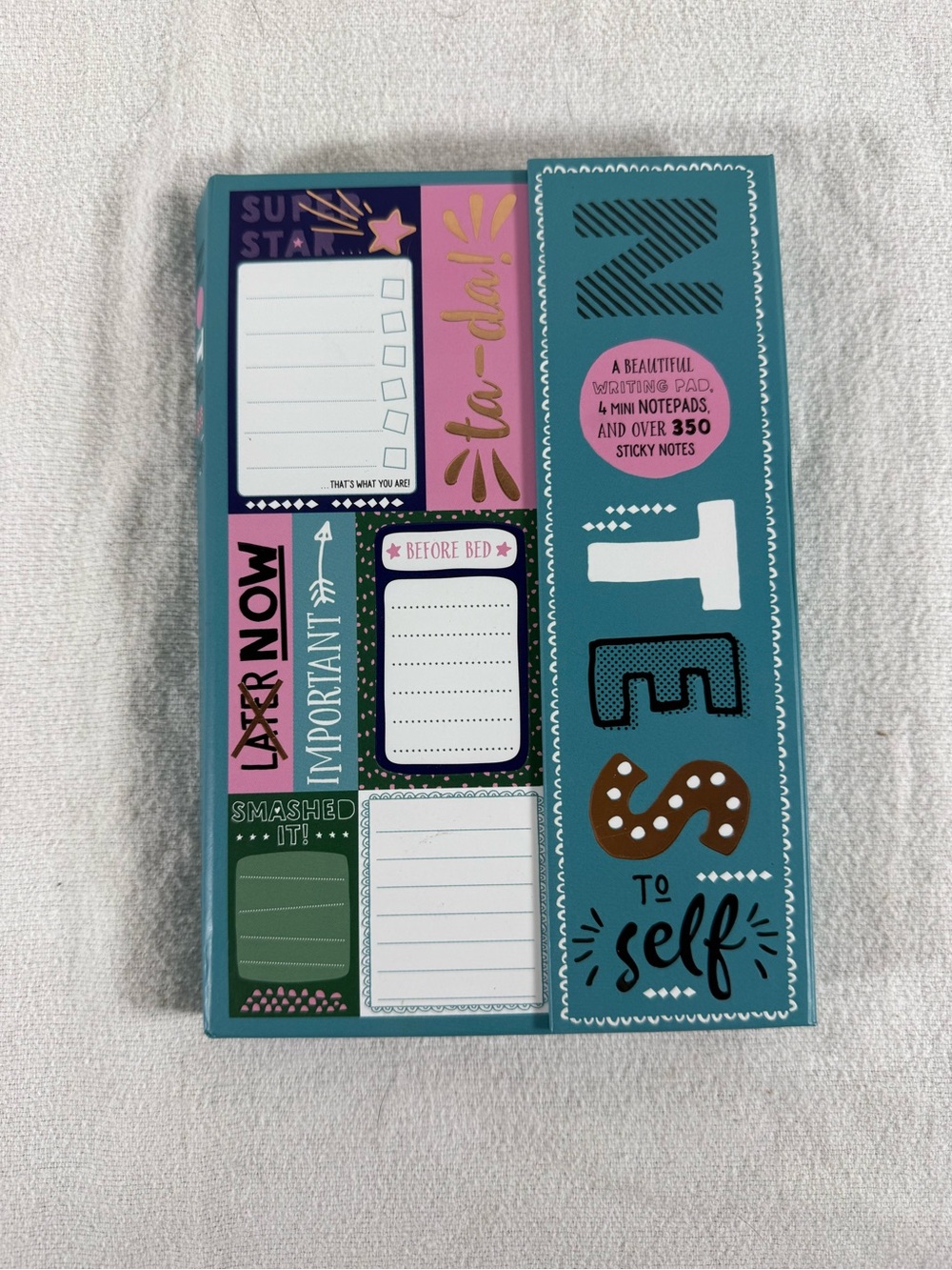 Notes To Self A Beautiful Writing Pad 4 Mini Notepads and Over 350 Sticky Notes
